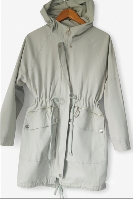 Light Sage Green Utility Parka